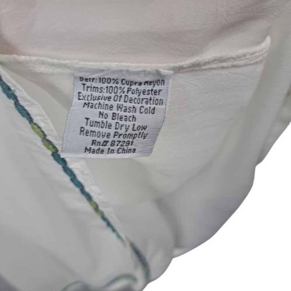 RARE Johnny Was Floral Embroidered Cupra Rayon Tunic - Picture 9 of 9